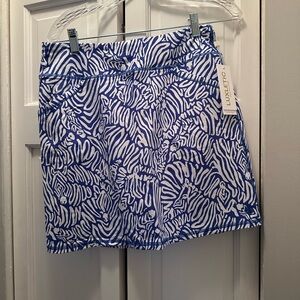 NWT LILLY PULITZER MARYANA SKORT UPF 50+ SIZE M MARTINIQUE BLUE ZEE BEBE MEDIUM